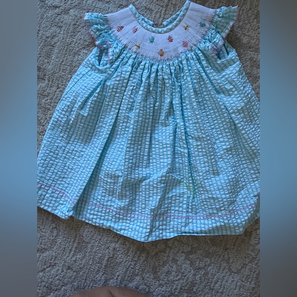 Southern Smocked Co Other - Southern Smocked Company Easter egg Blue Kids Dress 24mo
